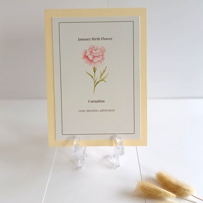 Birth Flower Keepsake Gift, Handmade Botanical Keepsake, Birthday Gift