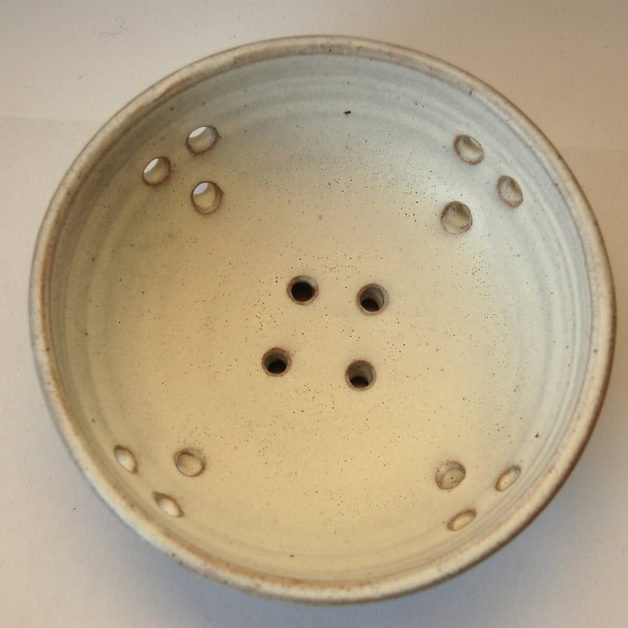 Handmade stoneware berry bowl or salad server