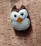 Brown Owl Felt Brooch - Image 1