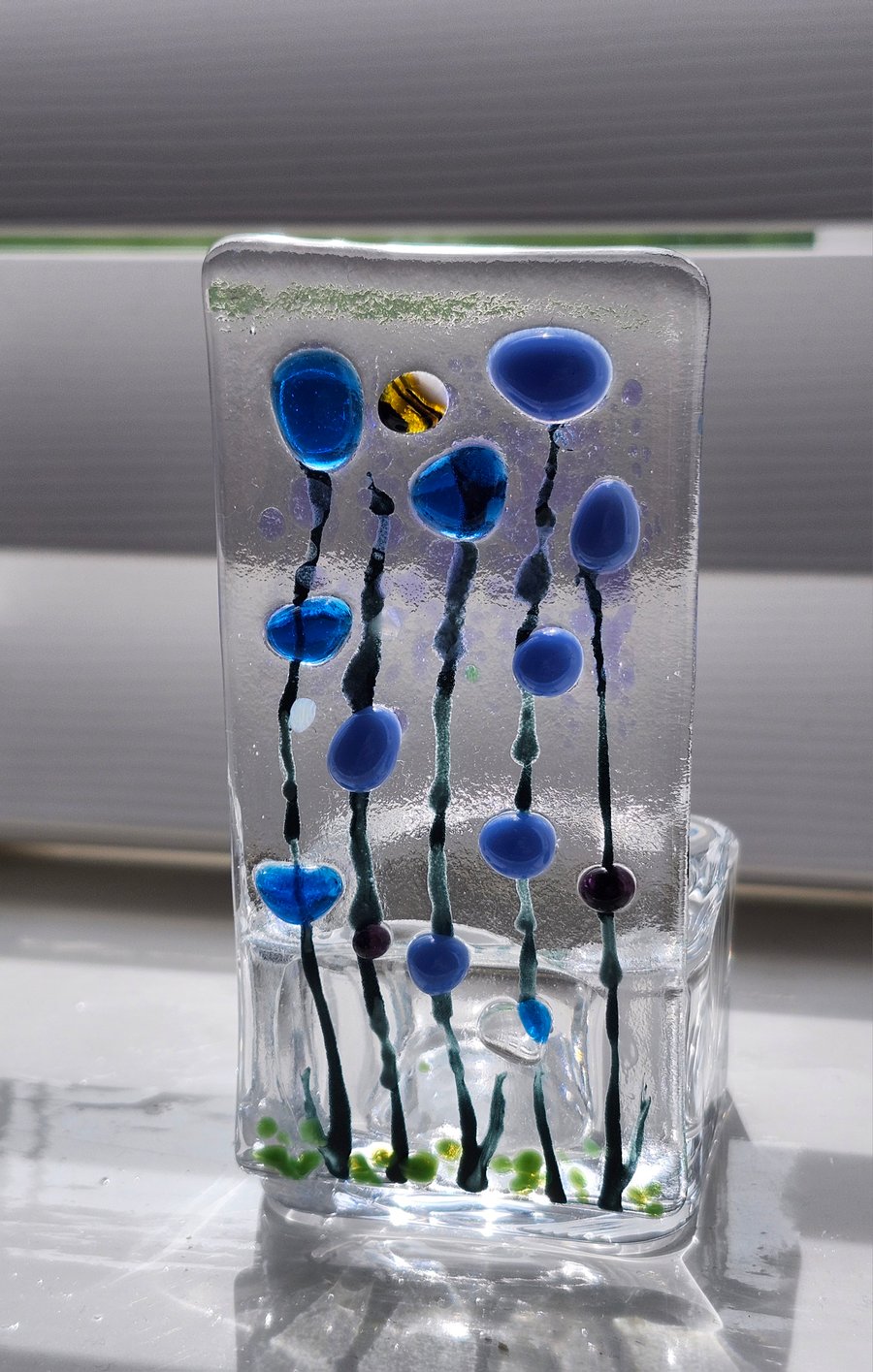 Fused Glass Sun-catcher, tealight holder