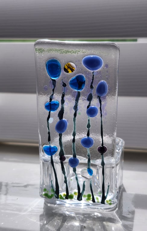 Fused Glass Sun-catcher, tealight holder