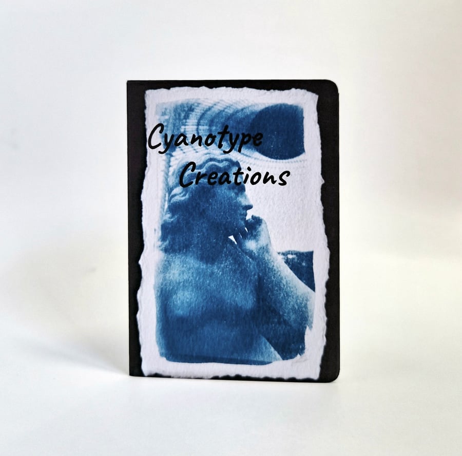 Mini A7 Photo Zine, Cyanotype Creations, eight of my own photographs