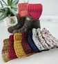 Pink Orange Pink Boot Cuffs, Fruit Salad Crochet Ankle Warmers, One Size. - Image 8