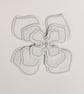 Pack of 3 White Small, Medium and Large Felt Flower Craft Embellishments