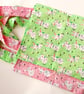 WHITE BUNNIES theme, 8 Pack, Rabbits on PINK or GREEN party, present book bags - Image 5