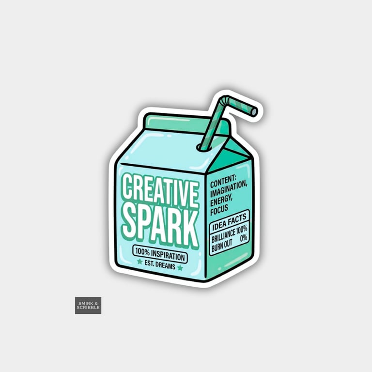 Funny Cheeky Juice Box Sticker For Adults - Creative Spark