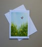 original hand painted blank greetings card ( ref FA 306 B2 )