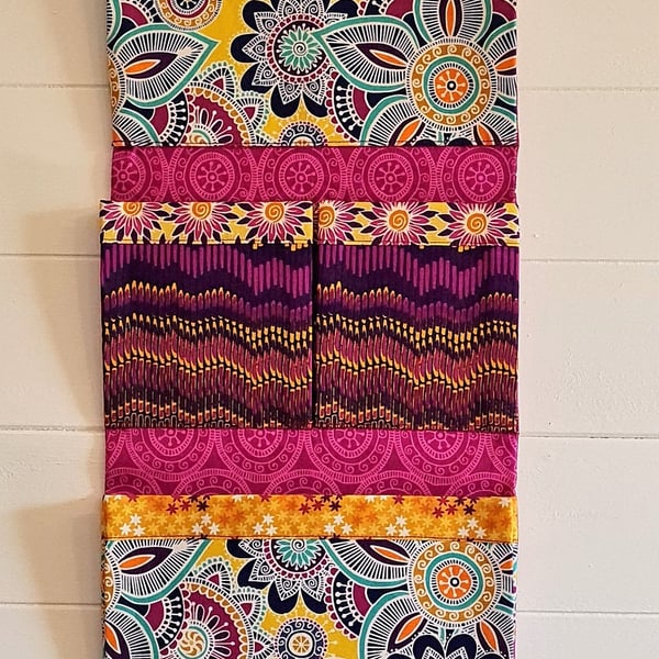 Hanging Pocket Organiser (Purple and Yellow)