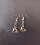 Silver sailboat dangle earrings  - Image 3