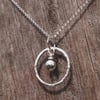 Silver Necklace, Silver Pebble Ring Pendant, Silver Jewellery