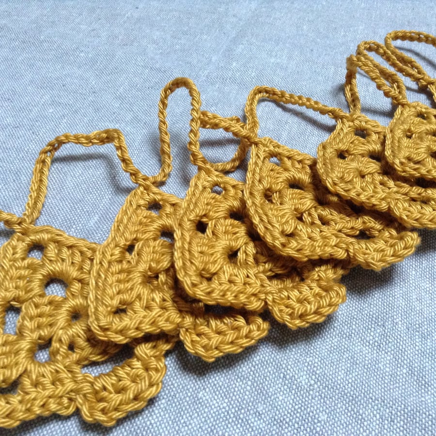 Golden Tree Crochet Garland