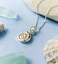 Ammonite Pendant - Shell Necklace - Recycled Silver - Gifts for Nature Lovers - Image 2