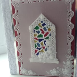 Stained glass parchment card