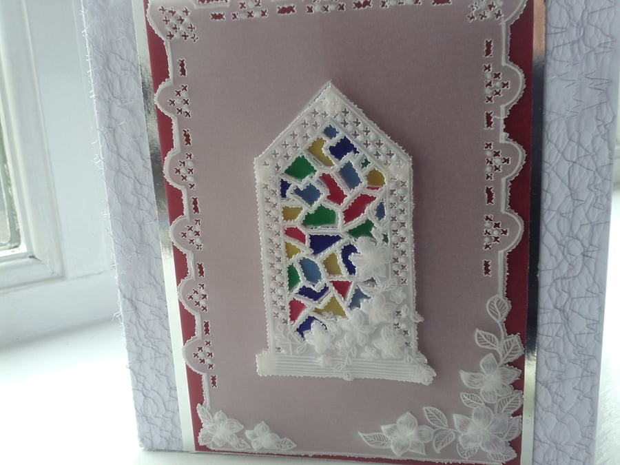 Stained glass parchment card