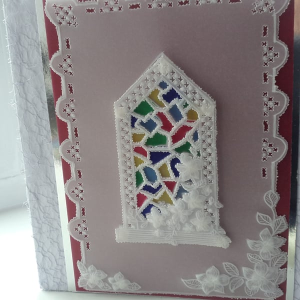 Stained glass parchment card