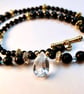 Clear Quartz Teardrop, Sardonyx And Black Onyx Necklace - Handmade In Devon - Image 2