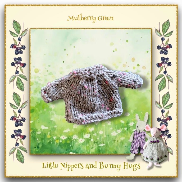 Little Nippers and Bunny Hugs Grey Flecked Jumper