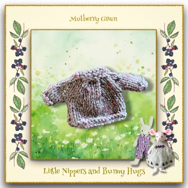 Little Nippers and Bunny Hugs Grey Flecked Jumper