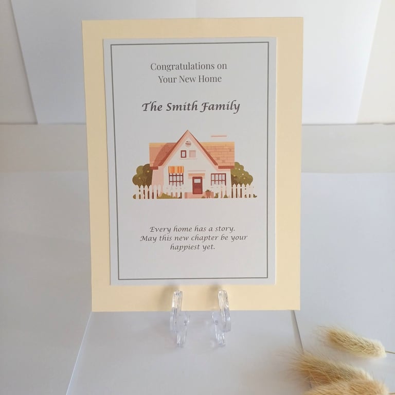 New Home Card - Personalised House Warming Congratulations