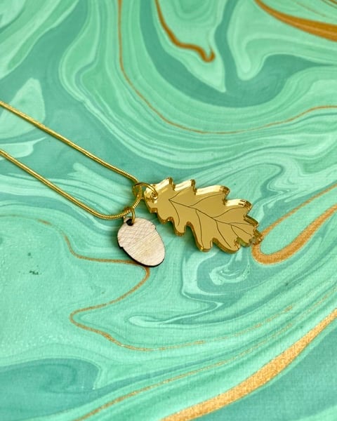 Oak leaf necklace