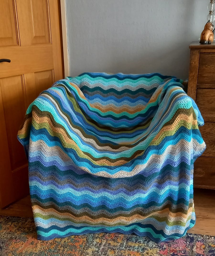 Crochet blanket Folksy