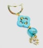 Boho handmade Coastal Marocan Blue Agate & Faux Turqoise drop earrings - Image 4