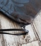 Brown Floral Zipper Pouch - Multi Use Zipped Organiser - Image 4