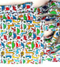 DINOSAURS theme, 4 Pack, multicoloured, fun, party, present or book bags - Image 4