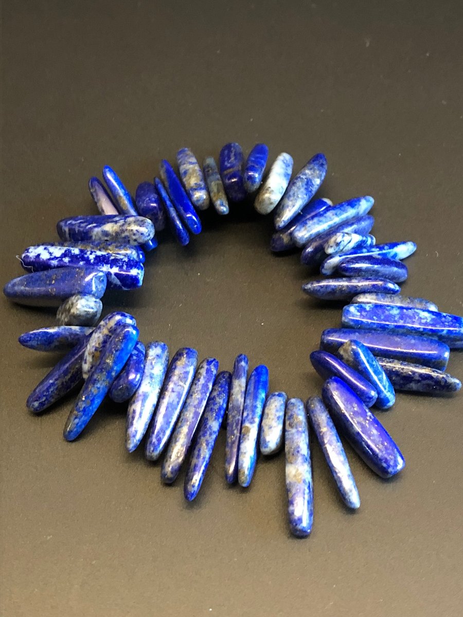 Genuine Lapis Lazuli Stretchy Bracelet 