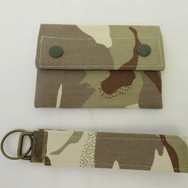 Camouflage themed Wallet and Key Fob Gift Set