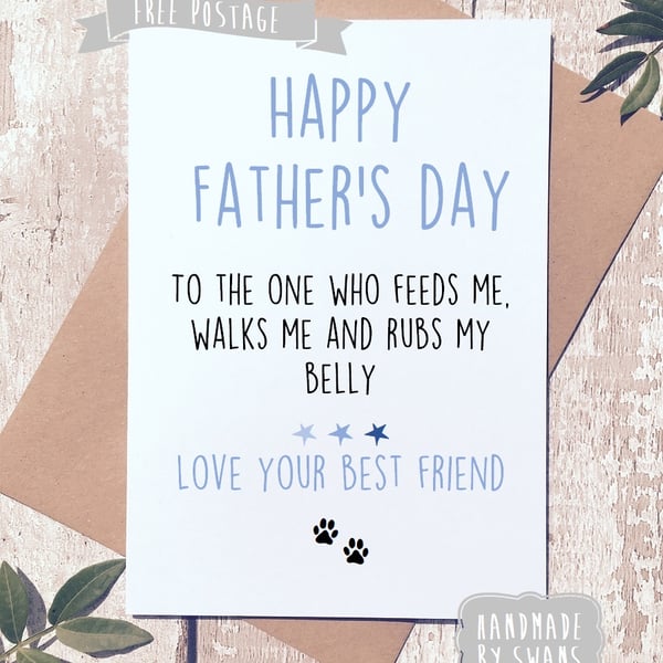 Happy Father's day from the dog Greeting Card