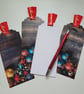 Set of 4 Luxury Christmas Cards & Matching Gift Tags - Wood Backdrop & Baubles - Image 9