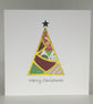 Paper pieced Christmas Tree Christmas card - Image 1