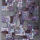 RECYCLED SLATE AND GLASS MOSAIC WALL GARDEN  ART