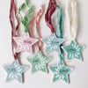 Painted Wooden Star Hanging Decoration