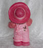 Ceramic Large Hand Painted Female Girl Figurine Pink Ornament Decoration. - Image 3
