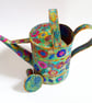 Textile Watering Can Life Size Watering Can Free Motion Embroidery  - Image 3