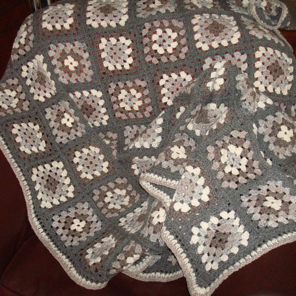 Custom Order for JeanieThompson -  Modern Granny Square Throw