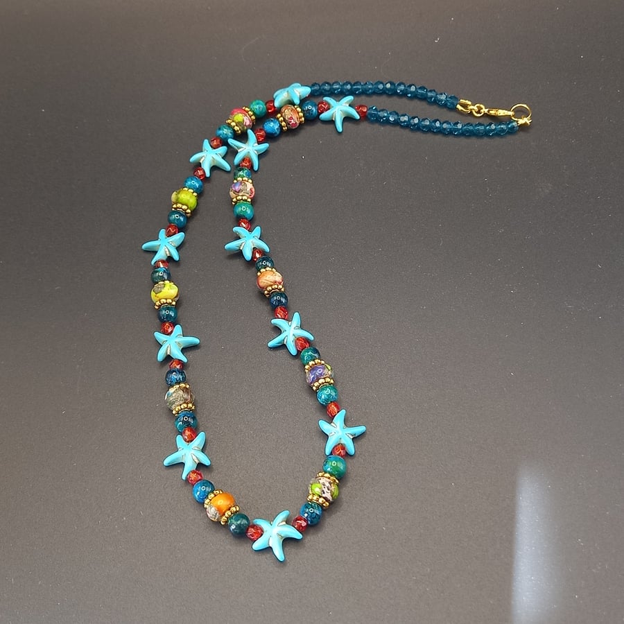Howlite Starfish Necklace