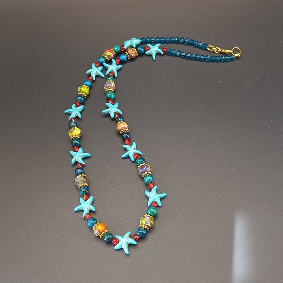 Howlite Starfish Necklace