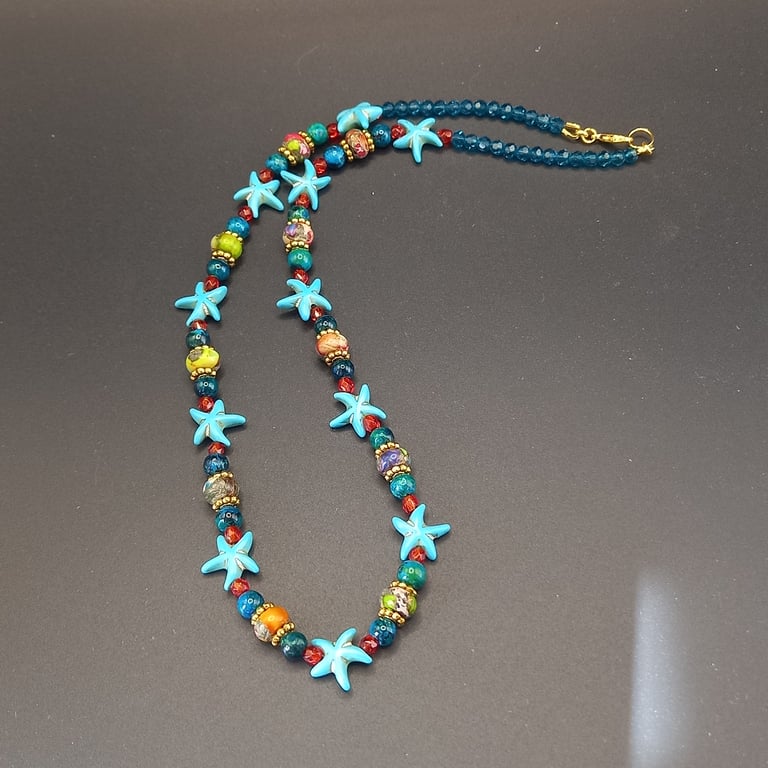 Howlite Starfish Necklace