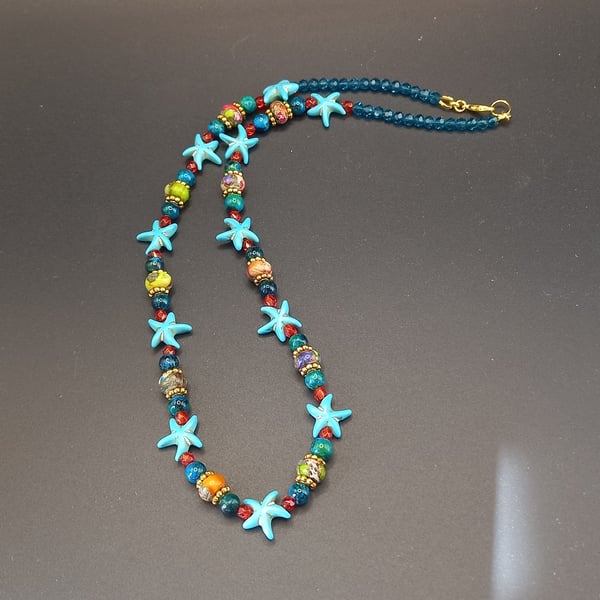 Howlite Starfish Necklace