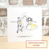 Wedding Card Jump Brunette -  Personalised option available