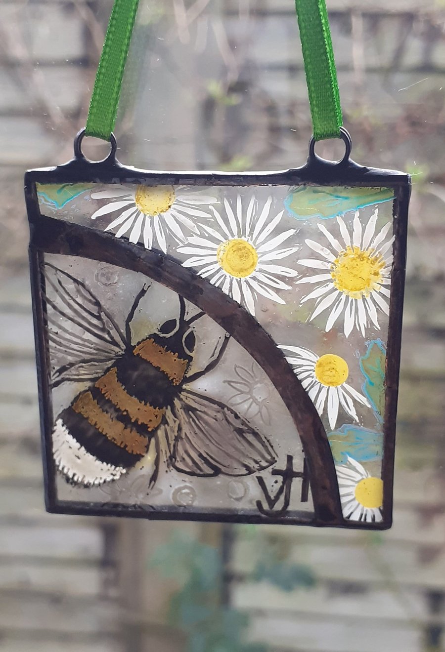 Stained Glass Bumblebee Suncatcher 