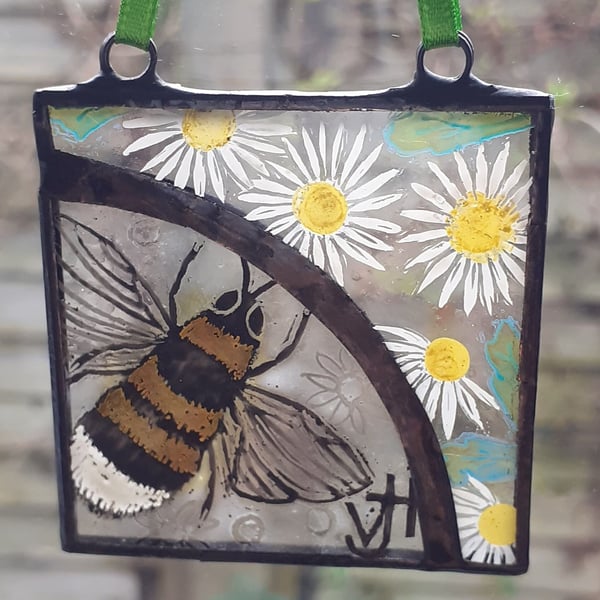 Stained Glass Bumblebee Suncatcher 