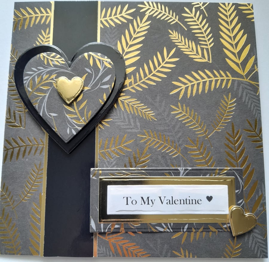 Black & Gold Valentine's Day Card