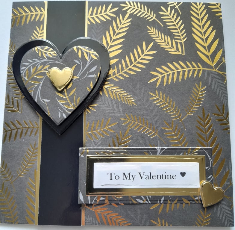 Black & Gold Valentine's Day Card