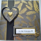 Black & Gold Valentine's Day Card