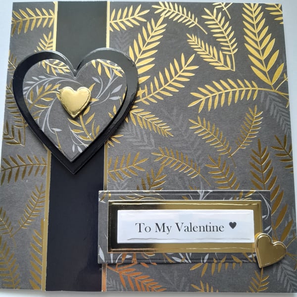 Black & Gold Valentine's Day Card