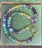 Fluorite & Banded Agate Hand Knotted Beaded Gemstone Necklace - Image 8